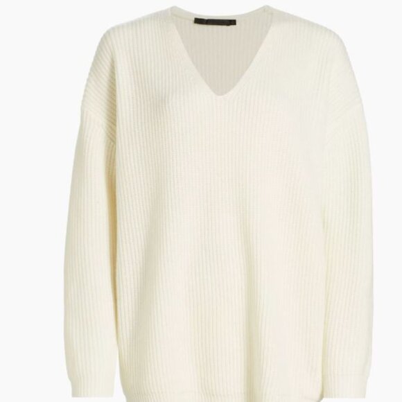 Jenni Kayne Sweater - Ivory Wool Cashmere blend Oversized Size XXS - Picture 1 of 5